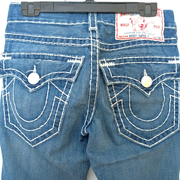 True Religion Ricky Super T Straight Legged Jeans - Picture 5 of 8